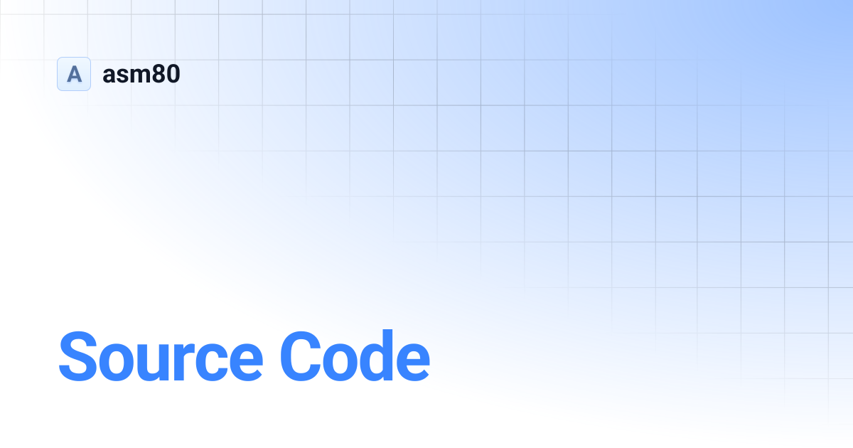 Source Code | asm80